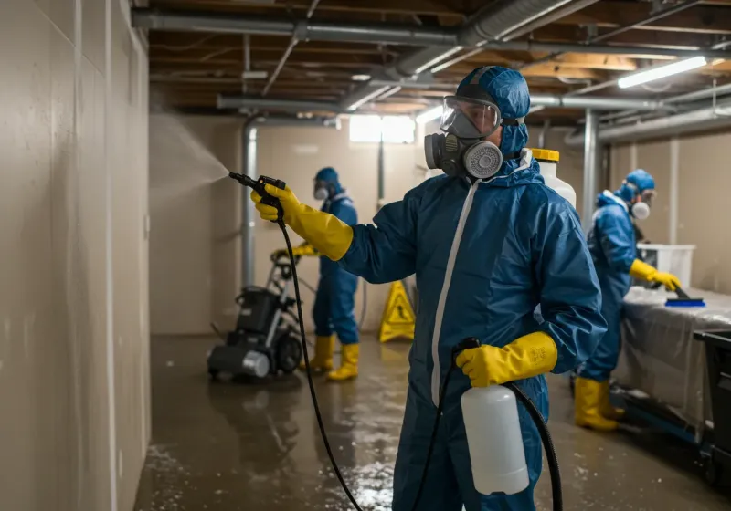 Basement Sanitization and Antimicrobial Treatment process in Clay County, GA