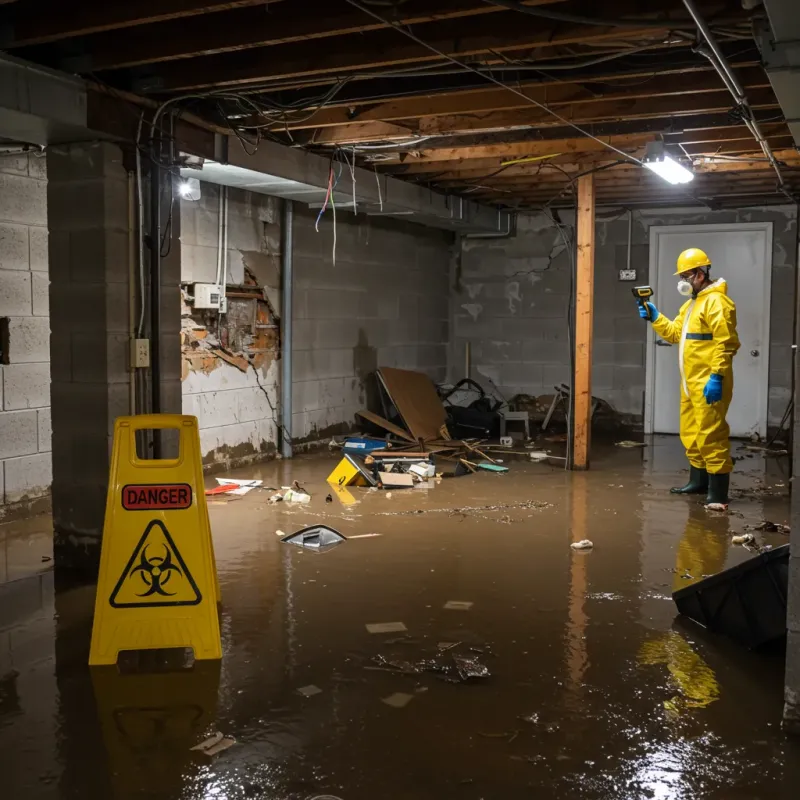 Flooded Basement Electrical Hazard in Clay County, GA Property